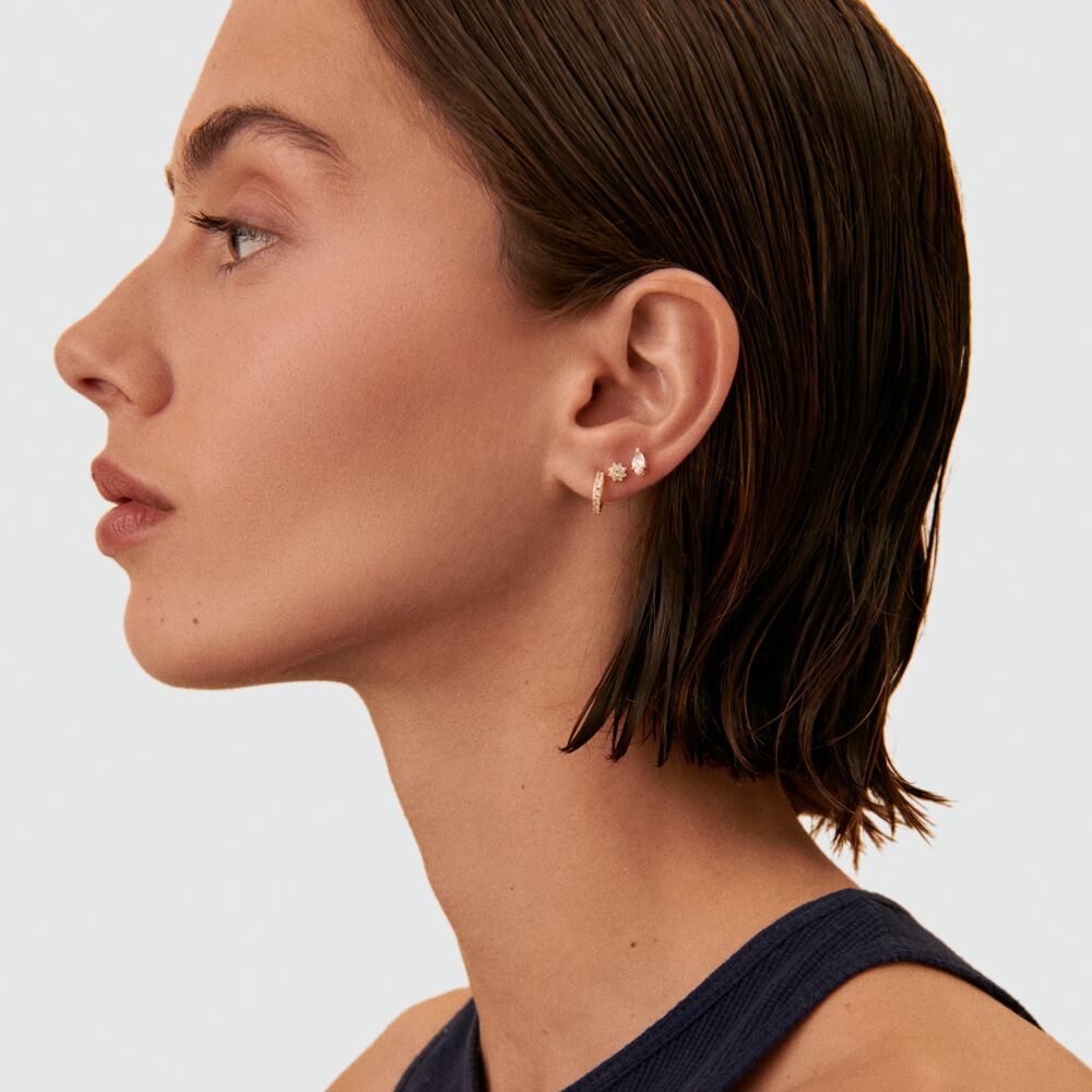 Piercing puce PARADIS - Cristal / Dor&eacute; - F&ecirc;te des m&egrave;res  | Agatha