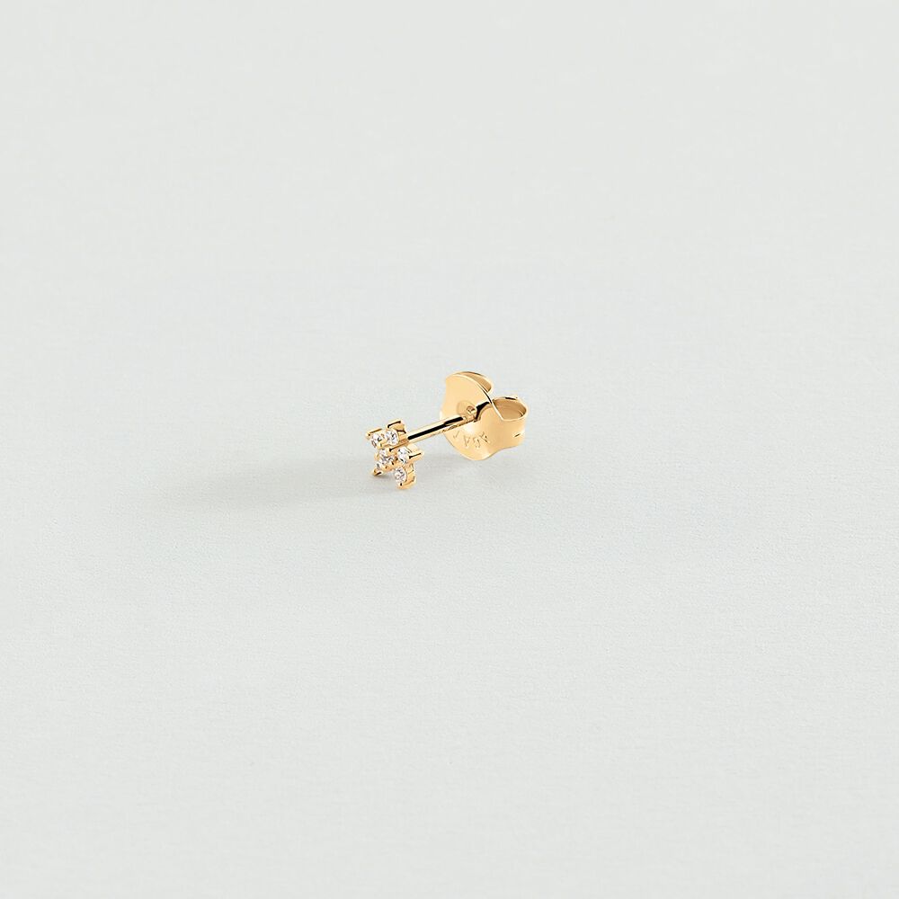 Piercing puce FLOR6 - Cristal / Doré - Piercings  | Agatha