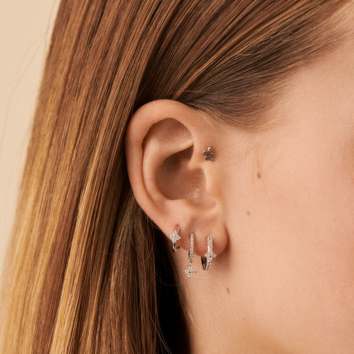 Piercing puce VIPER - Argenté - Piercings  | Agatha