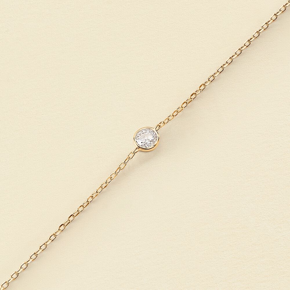 Bracelet souple BRILLANT - Cristal / Doré - Bracelets  | Agatha
