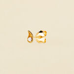 Piercing puce VIRGULA - Cristal / Doré - Outlet  | Agatha