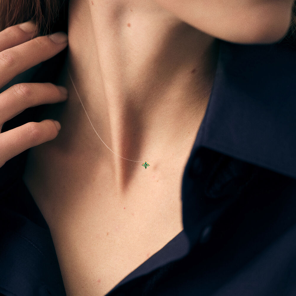 Collier ras du cou BELOVED - Vert / Dor&eacute; - Colliers fantaisie  | Agatha