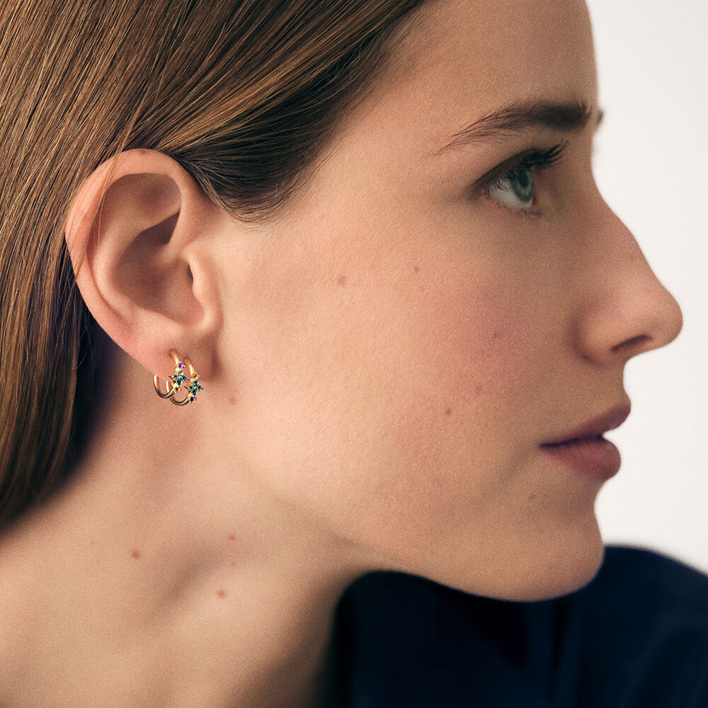 Créoles BELOVED - Multicolore / Doré - Boucles d'oreilles fantaisies  | Agatha
