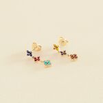 Boucles d'oreilles pendantes BELOVED - Multicolore / Doré - Boucles d'oreilles  | Agatha