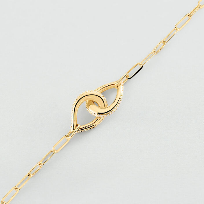 Bracelet souple GEMINI - Cristal / Doré - Bracelets  | Agatha