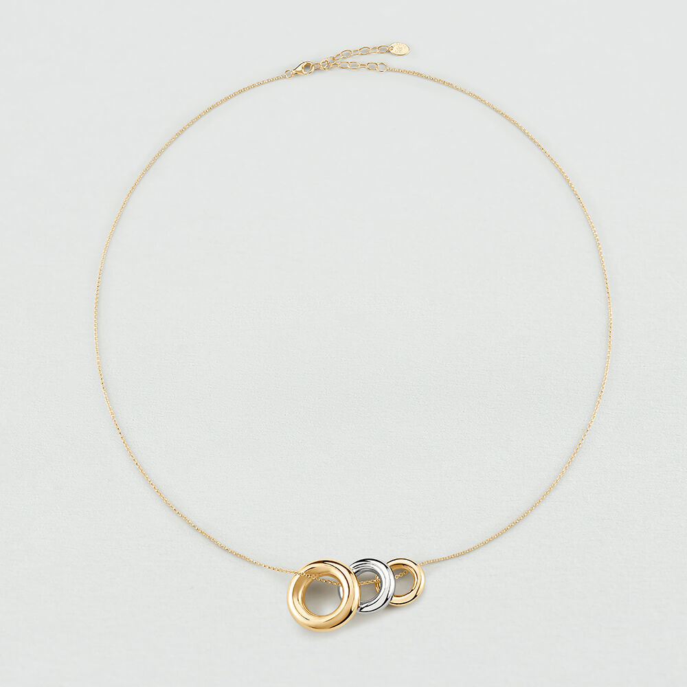 Collier mi-long TRIJONC - Dor&eacute; / Argent&eacute; - Colliers fantaisie  | Agatha
