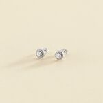 Boucles d'oreilles puces IMPERIAL - Cristal / Argenté - Boucles d'oreilles puces  | Agatha