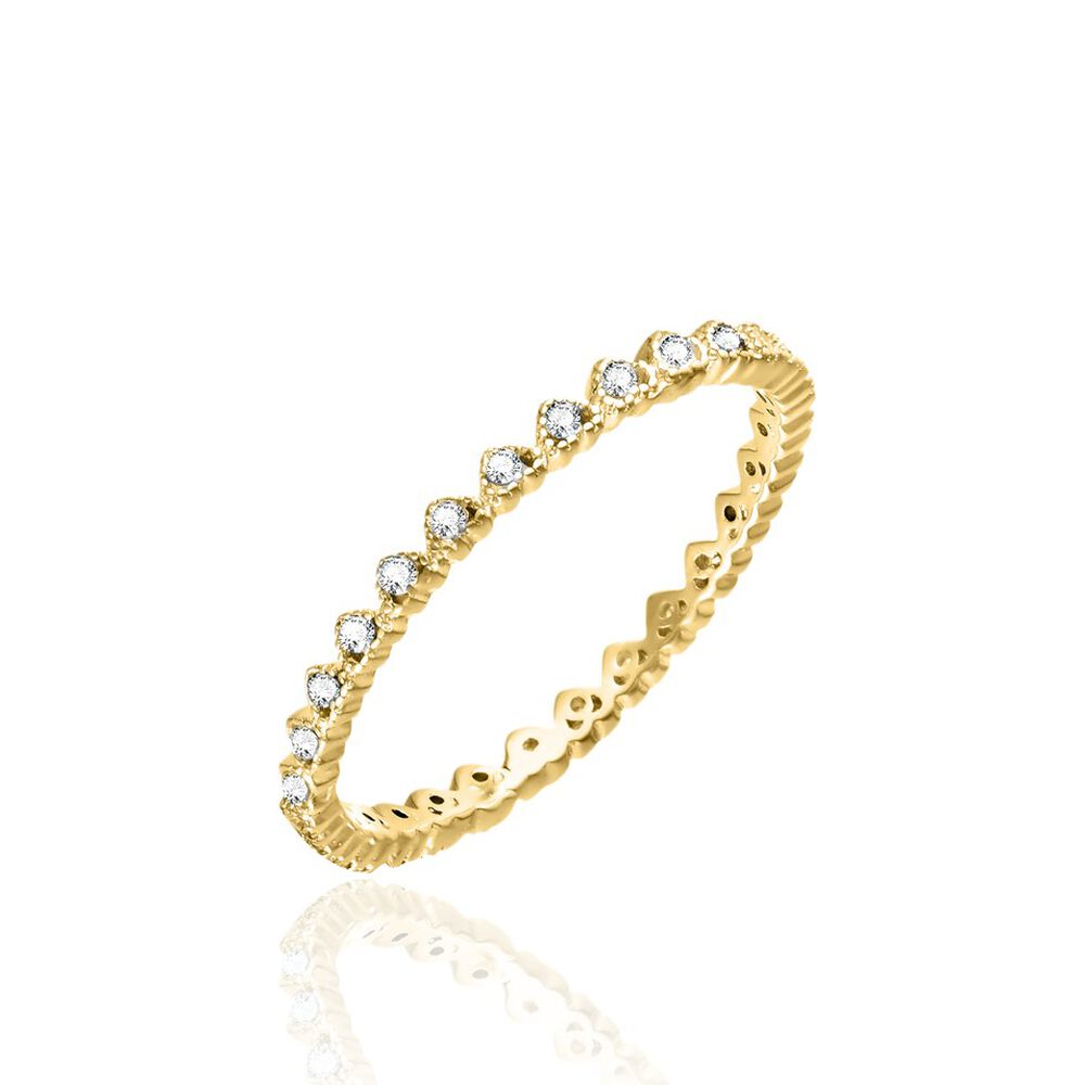 Bague fine LOVEY - Dor&eacute; - Soldes  | Agatha
