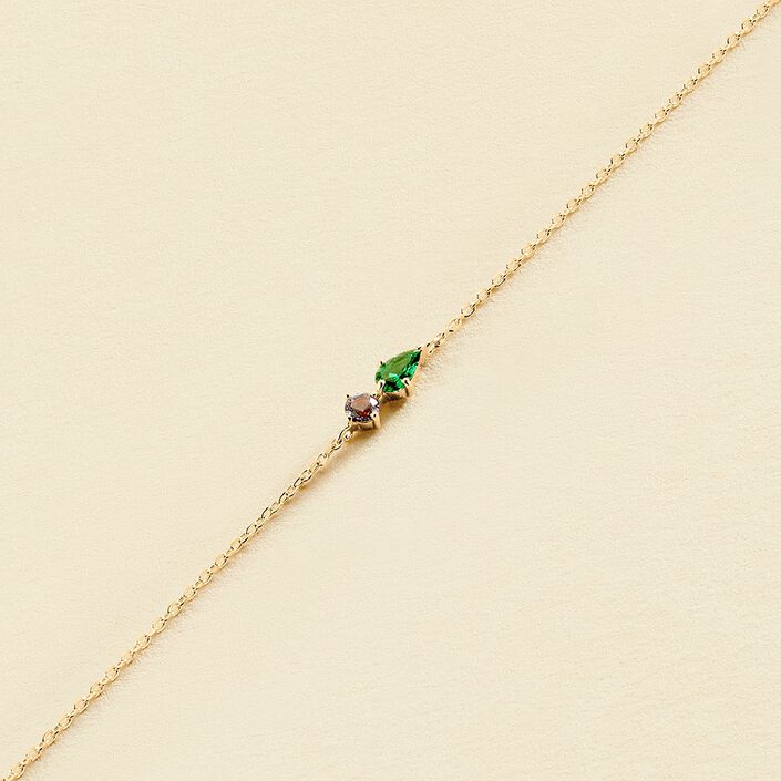 Bracelet souple ASTRE - Vert / Doré - Bracelets  | Agatha