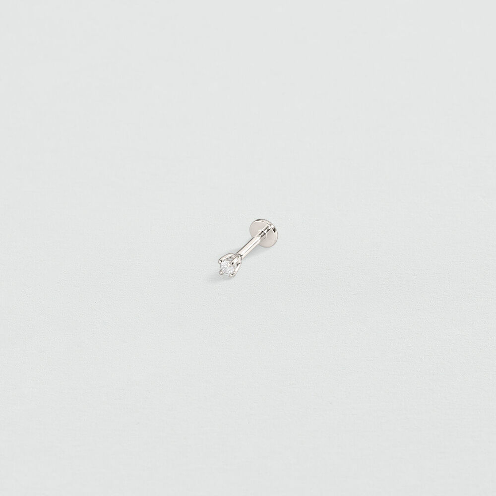 Piercing puce MIX & MATCH - Cristal / Argent&eacute; - Piercing H&eacute;lix & Tragus  | Agatha