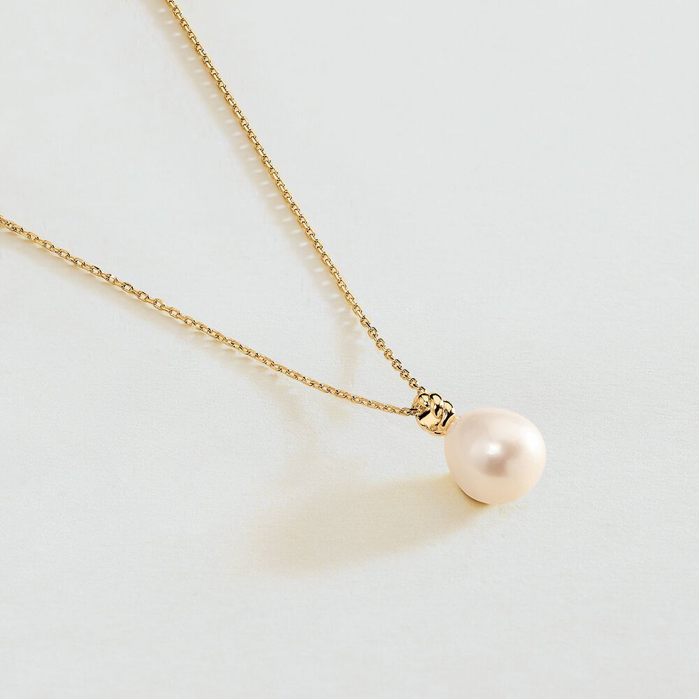 Collier mi-long MARGAUX - Perle / Doré - Colliers fantaisie  | Agatha