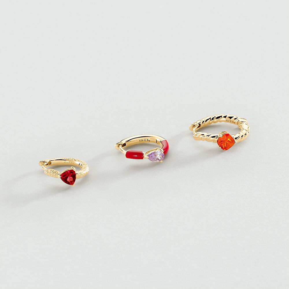 Piercing créole STUNNING - Multicolore / Doré - Piercings  | Agatha