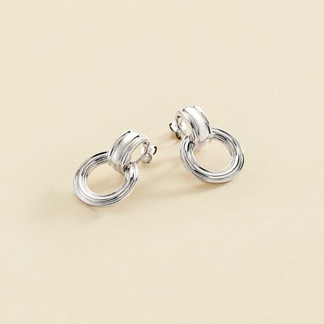 Boucles d'oreilles pendantes 1960 - Argenté - Boucles d'oreilles  | Agatha