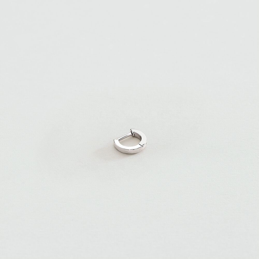 Piercing créole CRIOLLA - Argenté - Bijoux sans pierre  | Agatha