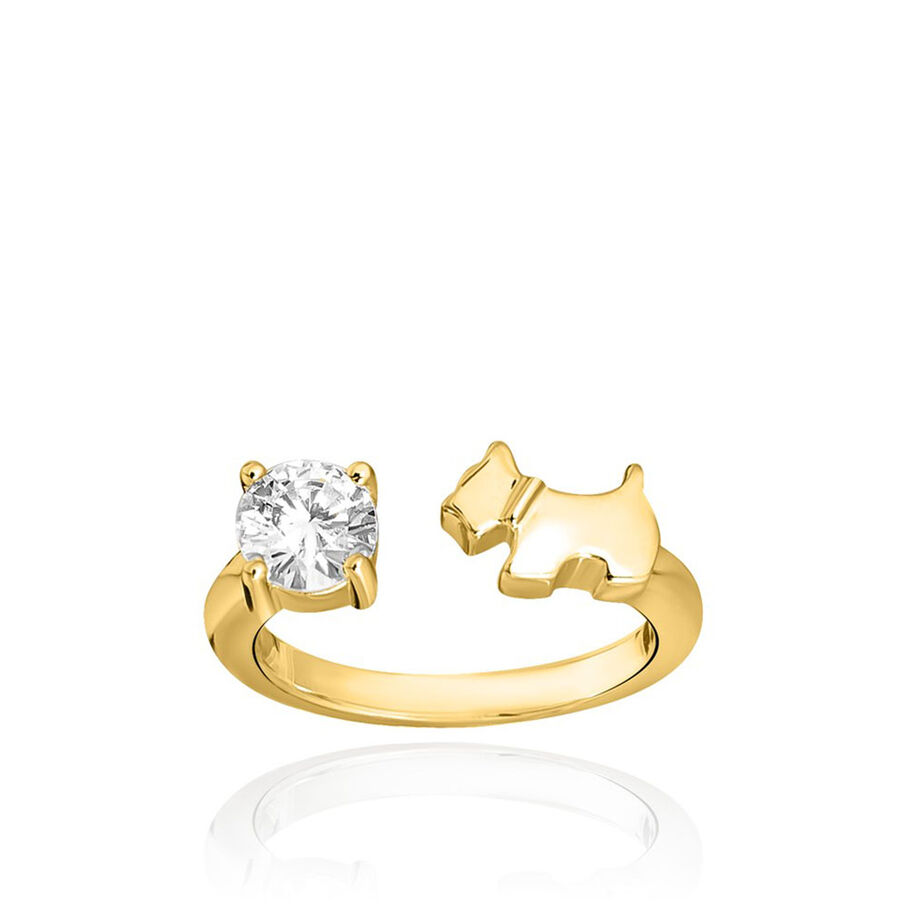 Bague fine BARBARA - Cristal / Doré - Bagues  | Agatha