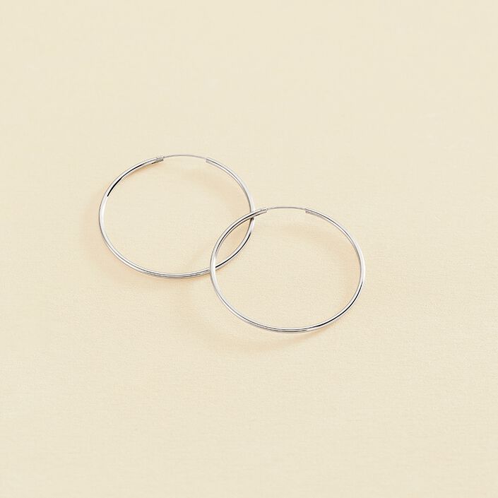 Créoles CREOLA - Argenté - Boucles d'oreilles  | Agatha