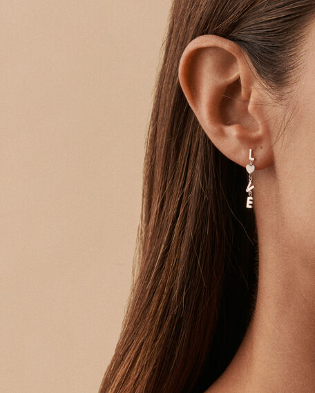 Boucles d'oreilles pendantes WITH LOVE - Argenté - Boucles d'oreilles  | Agatha