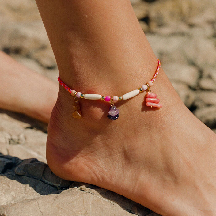 Chaîne de cheville RODEO - Multicolore / Doré - Bracelets  | Agatha