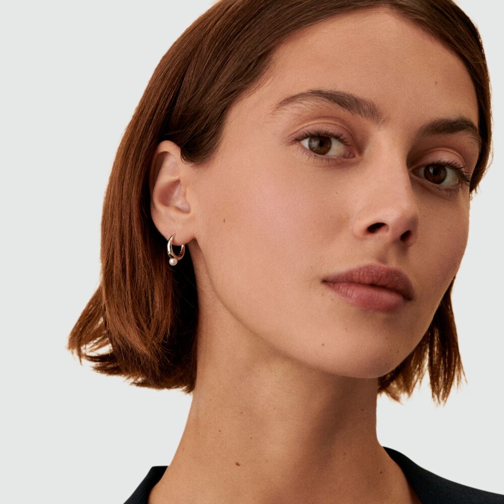 Piercing créole LISA - Perle / Argenté - Piercings  | Agatha
