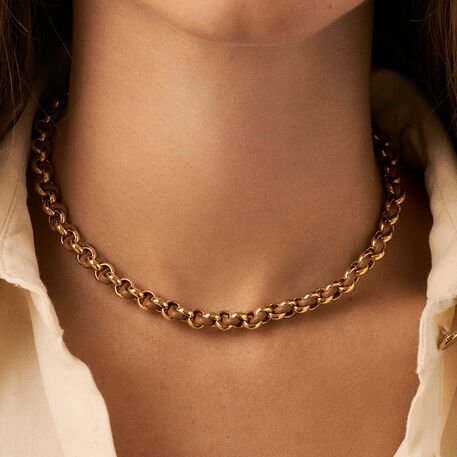 Collier mi-long TWIGGY - Doré / Camel - Colliers  | Agatha