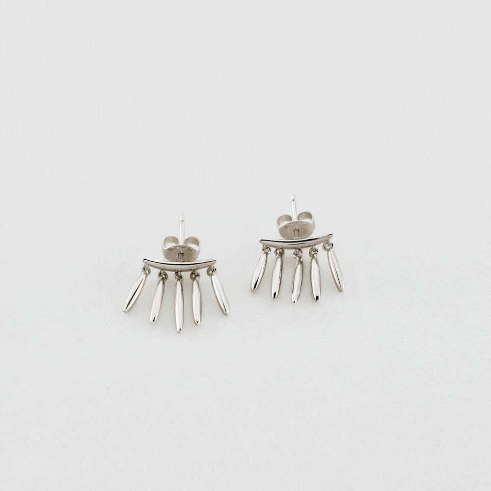 Boucles d'oreilles puces RADIEUX - Argenté - Boucles d'oreilles puces  | Agatha