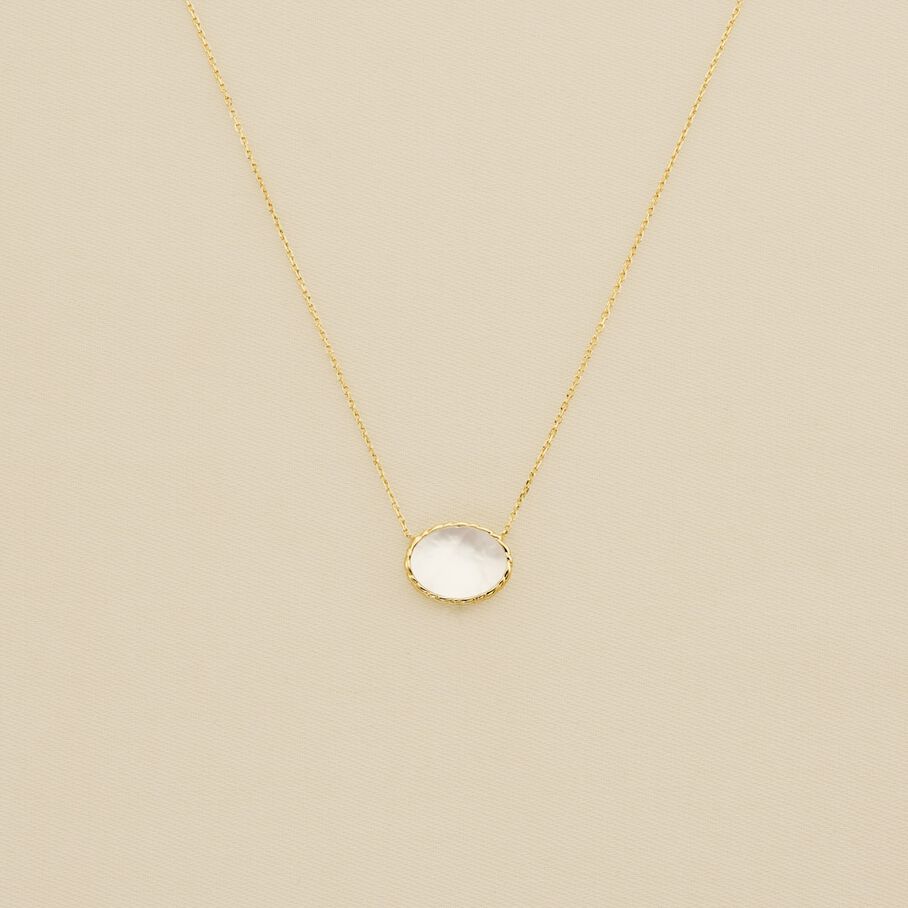 Collier mi-long ATMA - Nacre /rose - Colliers  | Agatha