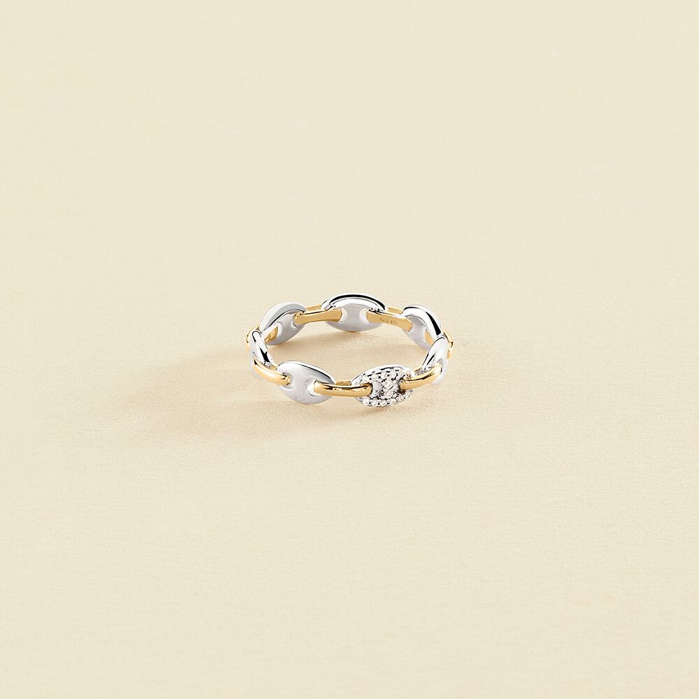 Bague fine ETREINTE - Argenté / Doré - Bagues  | Agatha