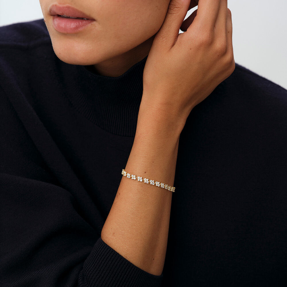 Bracelet souple BELOVED - Cristal / Dor&eacute; - Bracelets souples  | Agatha