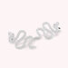 Boucles d'oreilles pendantes SNAKY - Cristal / Argenté - Boucles d'oreilles  | Agatha