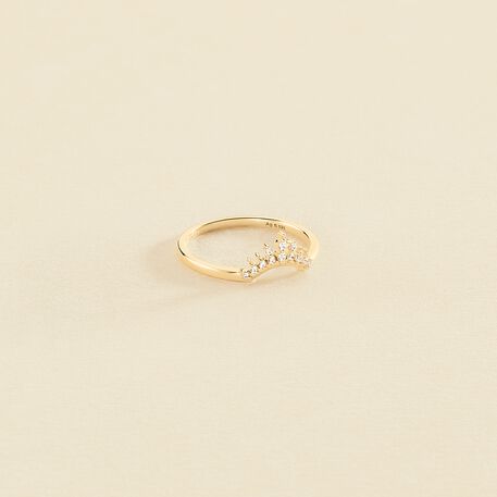 Bague fine LUCKY EYE - Cristal / Doré - Bagues  | Agatha
