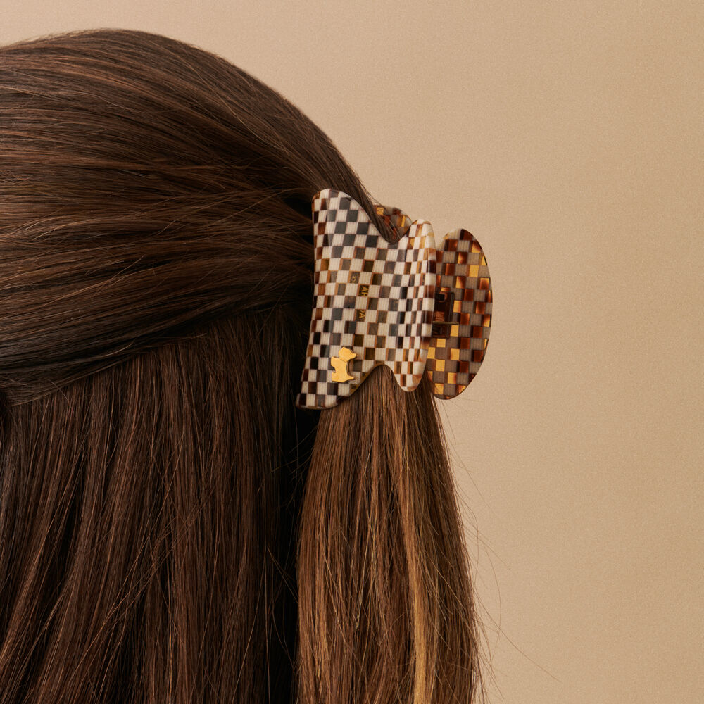 Accessoire cheveux DAMIER - Beige - Accessoires bijoux  | Agatha
