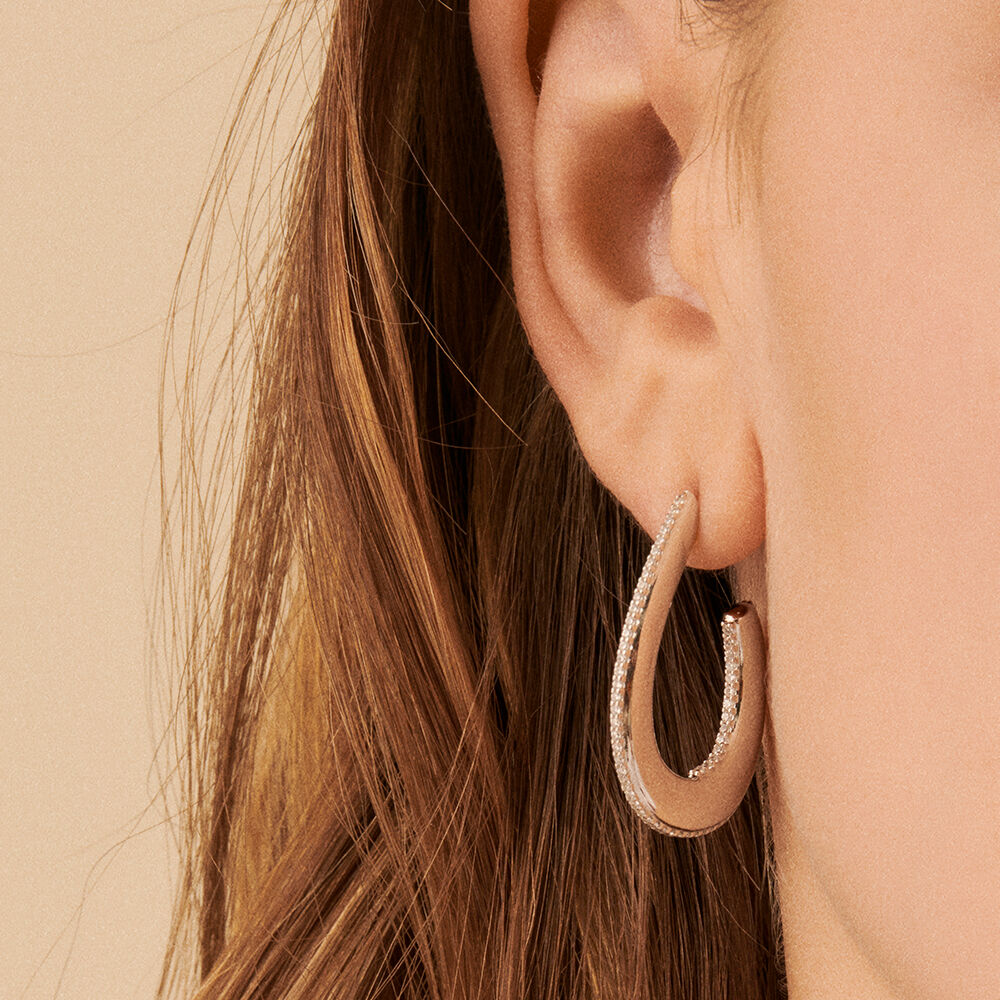 Créoles GEMINI - Cristal / Argenté - Boucles d'oreilles fantaisies  | Agatha