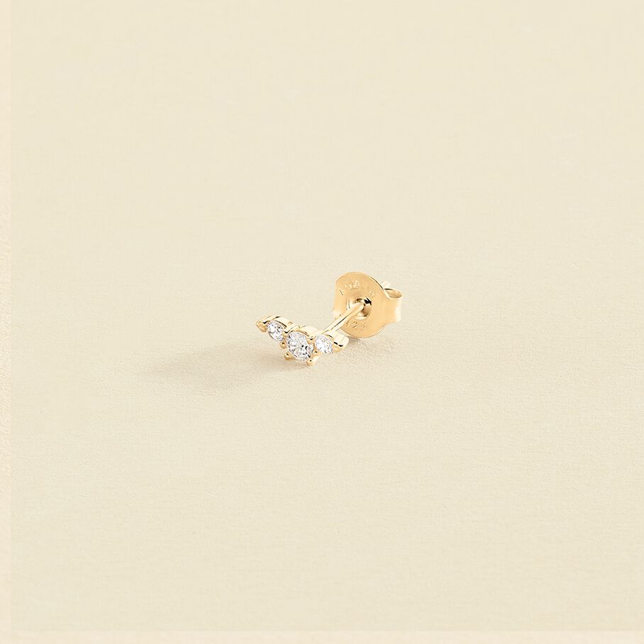 Piercing puce CROISSAN - Cristal / Doré - Piercings  | Agatha
