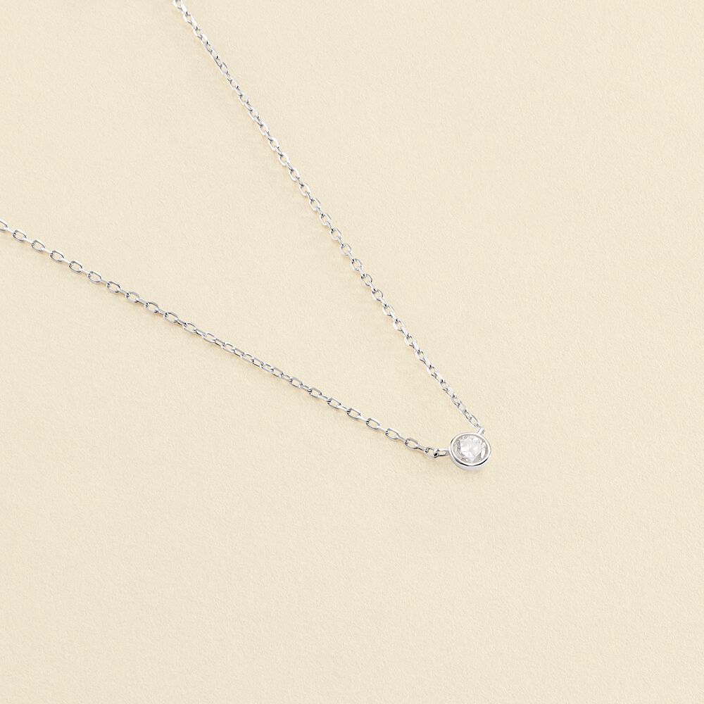 Collier ras du cou BRILLANT - Cristal / Argenté