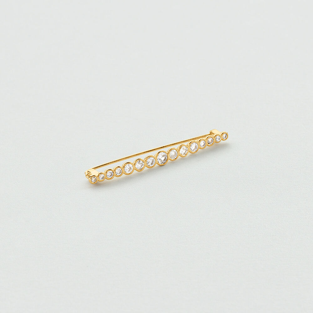 Broche BRO1SGERMAIN - Cristal / Dor&eacute; - Broches  | Agatha
