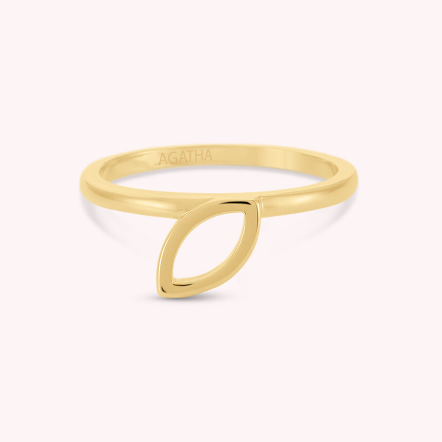 Bague fine LEAVES - Doré - Bagues  | Agatha