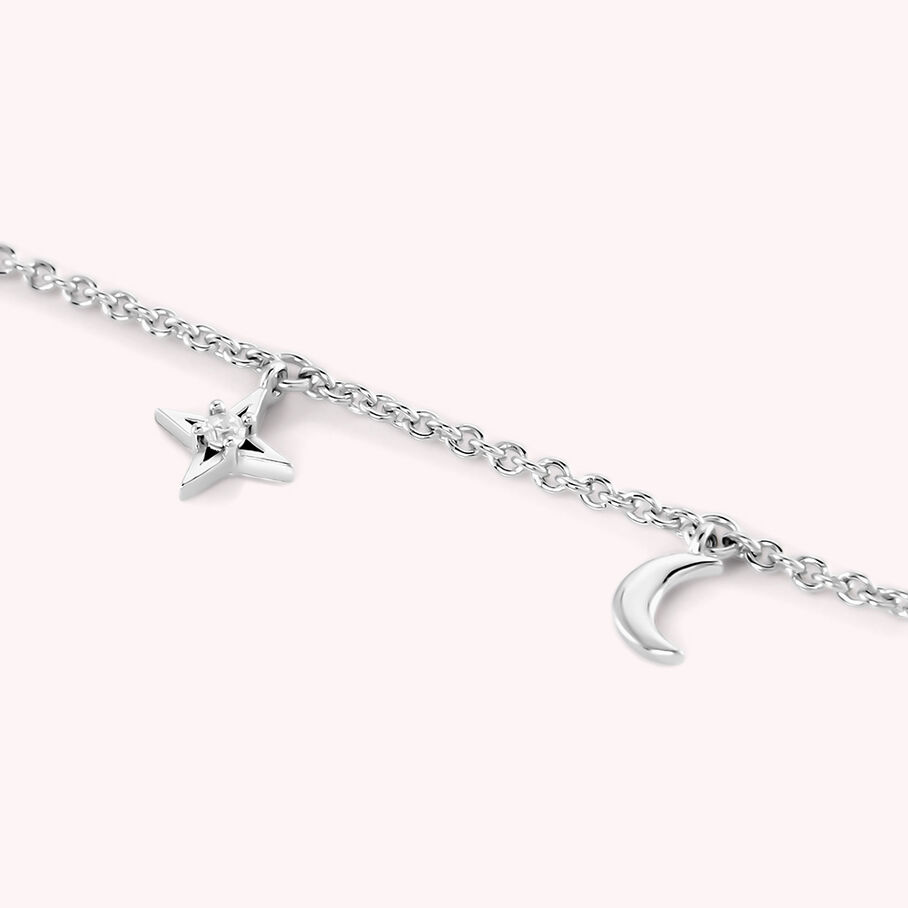 Bracelet souple GALAXIE - Cristal / Argenté - Bracelets  | Agatha