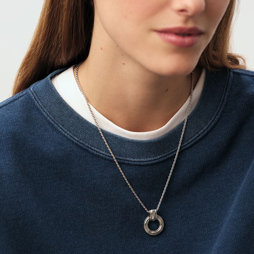 Collier mi-long 1960 - Argenté - Colliers fantaisie  | Agatha