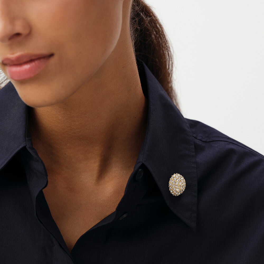 Pins LUTETIA - Cristal / Dor&eacute; - No&euml;l  | Agatha