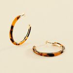 Créoles BOUCLE - Ecaille / Doré - Boucles d'oreilles  | Agatha