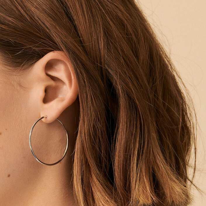 Créoles CREOLA - Argenté - Boucles d'oreilles  | Agatha