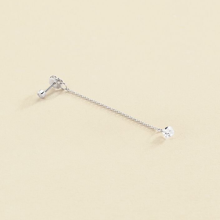 Piercing puce PERCEE - Cristal / Argenté - Piercings  | Agatha