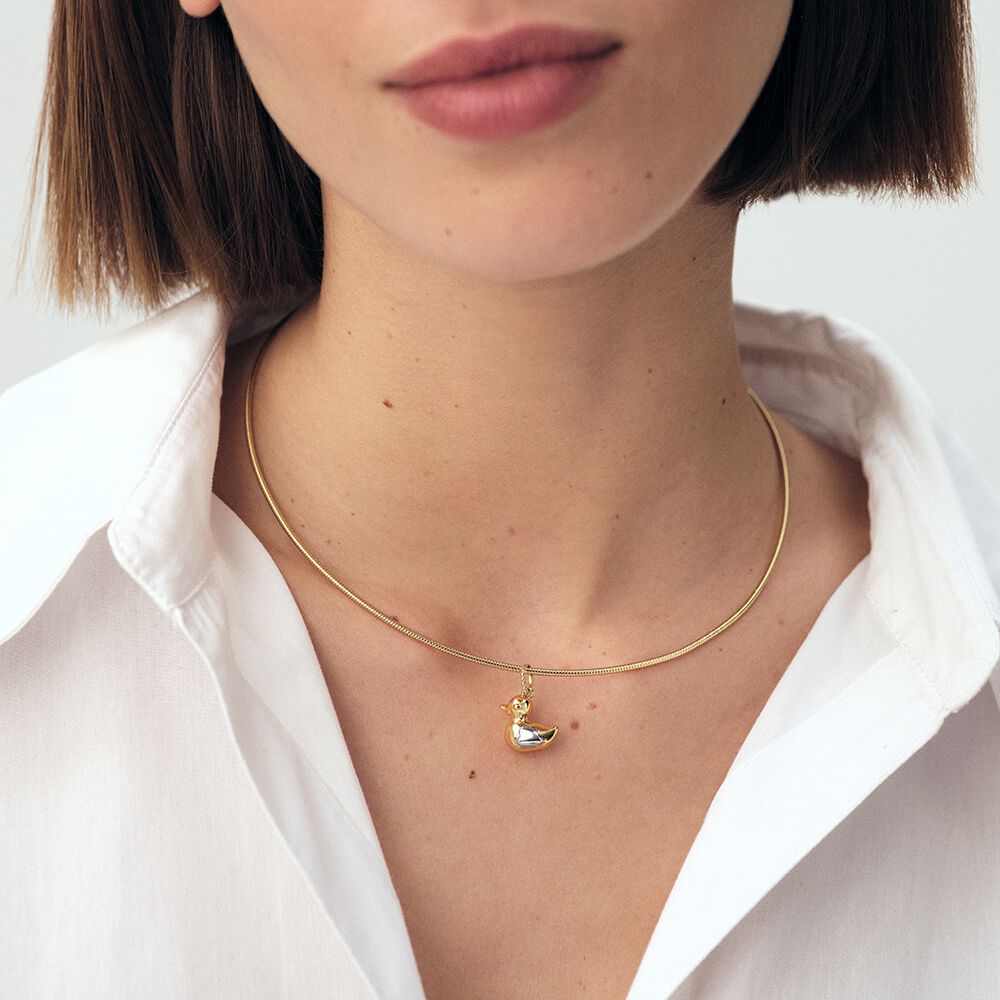 Pendentif MAMAN CANARD - Doré / Argenté - Bijoux sans pierre  | Agatha