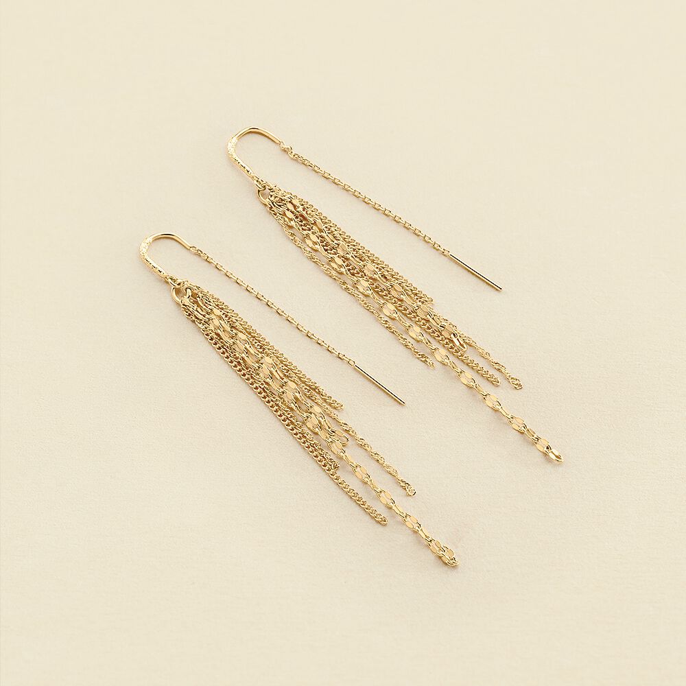 Boucles d'oreilles pendantes NEBET - Doré - Boucles d'oreilles  | Agatha