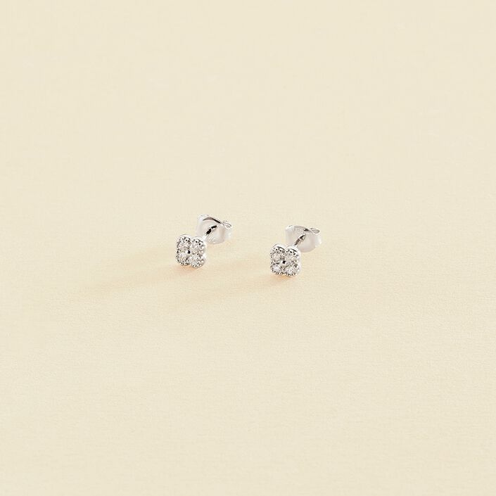 Boucles d'oreilles puces BELOVED - Cristal / Argenté - Boucles d'oreilles puces  | Agatha