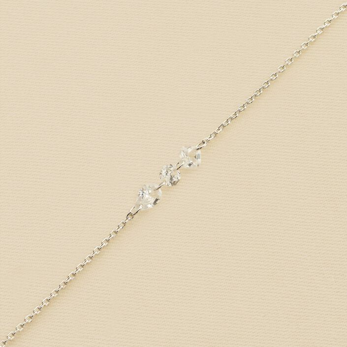 Bracelet souple PETILLE - Cristal / Argenté - Bracelets  | Agatha