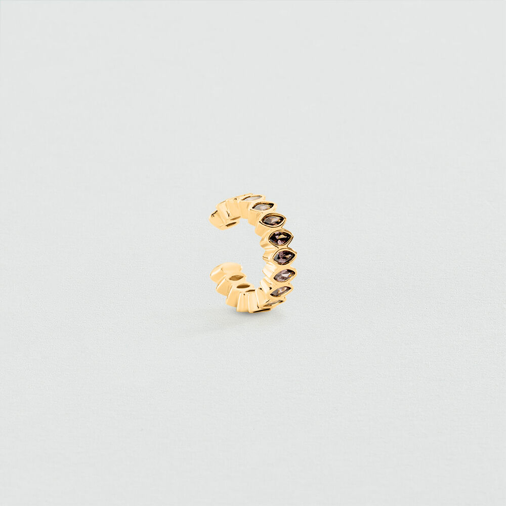 Earcuff LUCKY - Marron / Dor&eacute; - Boucles d'oreilles  | Agatha