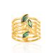 Bague large LEAVES - Vert / Doré - Bagues  | Agatha