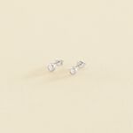 Boucles d'oreilles puces BRILLANT - Cristal / Argenté - Boucles d'oreilles puces  | Agatha