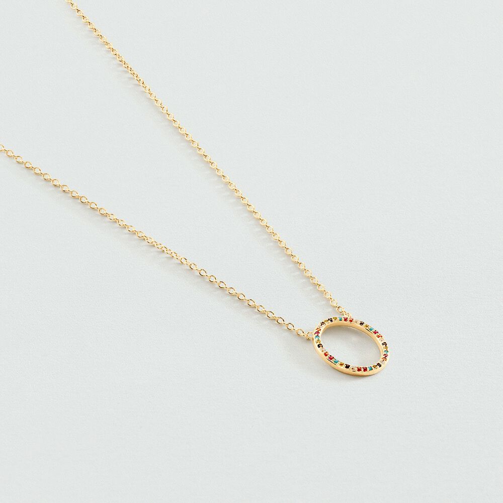 Collier ras du cou RAINBOW - Multicolore / Doré - Colliers fantaisie  | Agatha